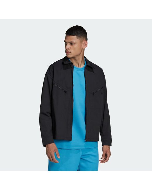 adidas Originals Contempo Twill Blouson Jacket in Blue for Men | Lyst