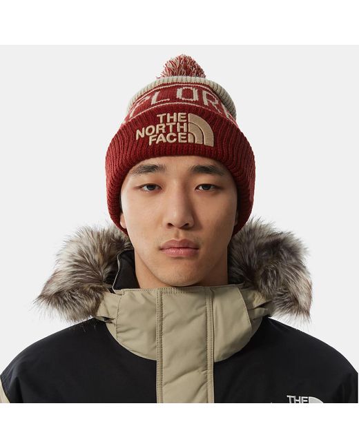 The North Face Retro Pom Beanie in Brown for Men | Lyst