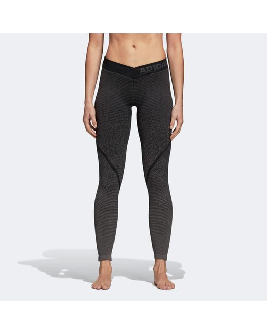 adidas Originals Adidas Alphaskin 360 Seamless Tights in Black | Lyst