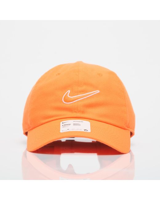 Nike Sportswear Heritage 86 Swoosh Wash Cap in Orange for Men | Lyst