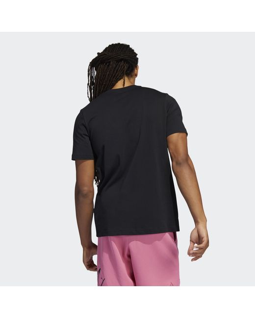 adidas Originals Adidas Dame Extply Opponent Advisory Ss Basketball T-shirt  in Black for Men | Lyst