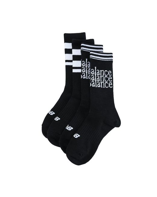 New Balance Essentials Celebrate Legacy Crew Socks (2 Pairs) in Black for  Men | Lyst