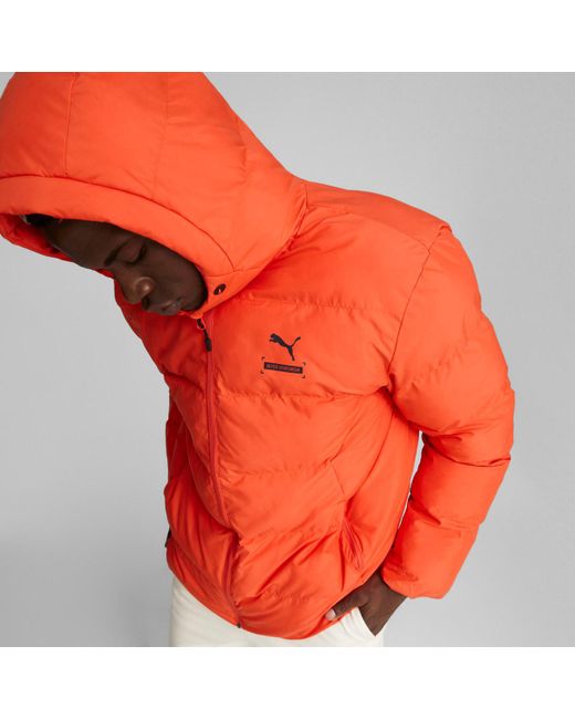 PUMA Fleece Better Sportswear Puffer Jacket Men in Orange for Men Lyst