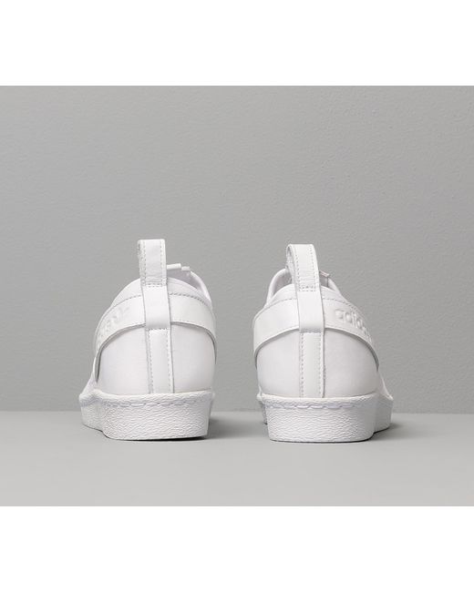 adidas superstar slip on all white