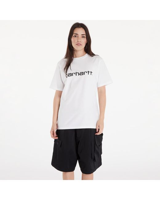 Carhartt T-shirt s/s script t-shirt white/ black xs in Pink für Herren