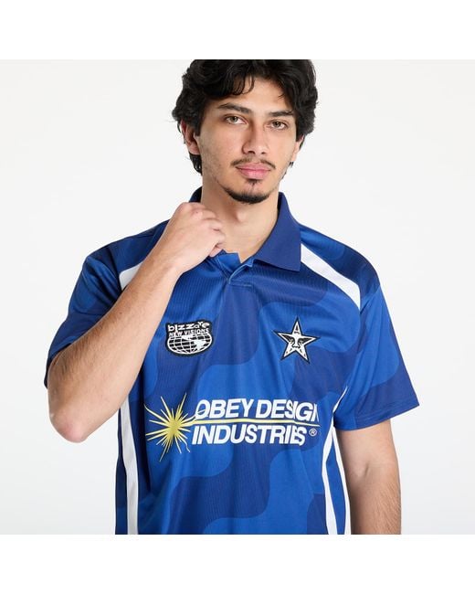 Obey Jersey Obey Soccer Jersey in het Blue voor heren