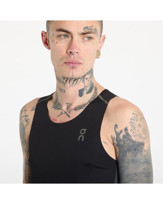 On Shoes Black Tank Top Performance Tank/ Eclipse for men