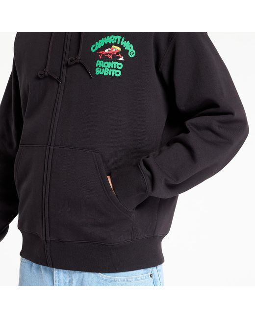 Carhartt Sweatshirt Hooded Pronto Sweat Jacket in het Black