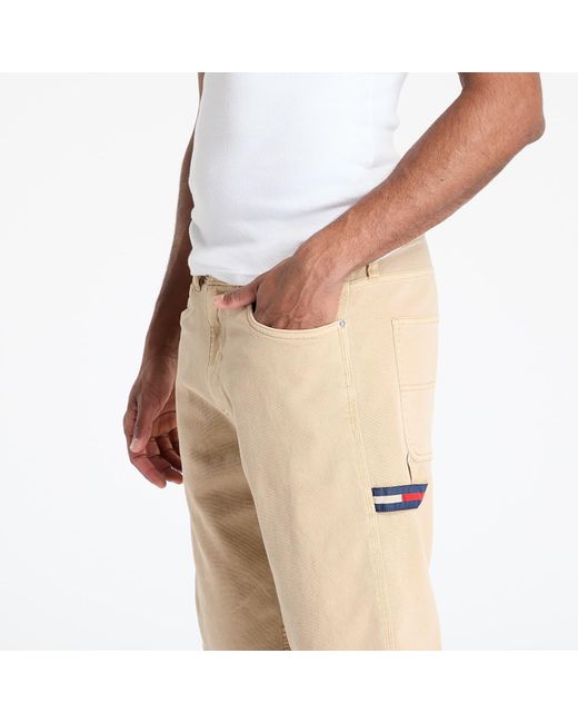 Tommy Hilfiger Tommy Jeans Jaimie Canvas Cargo Shorts in het Natural voor heren