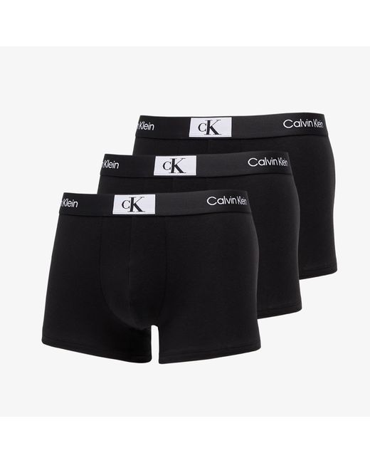 Calvin Klein Black ́96 Cotton Stretch Trunks 3-pack / / for men