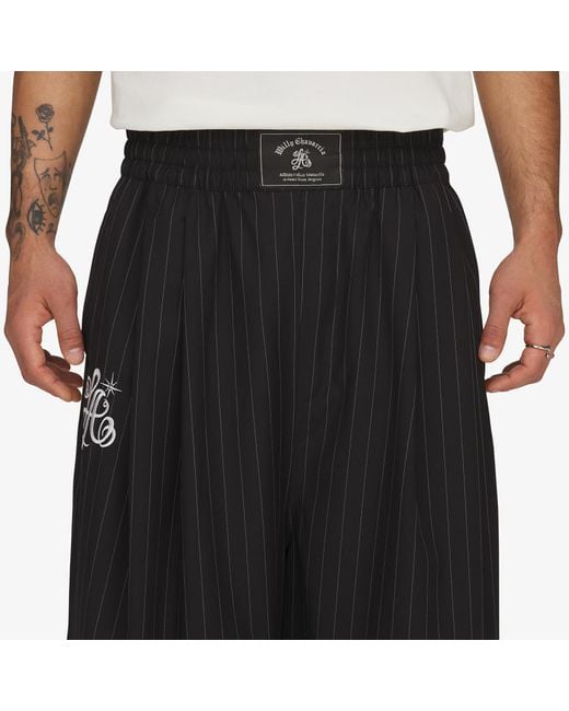Adidas Originals Korte Broek Adidas X Willy Chavarria Pinstripe Long Short in het Black voor heren