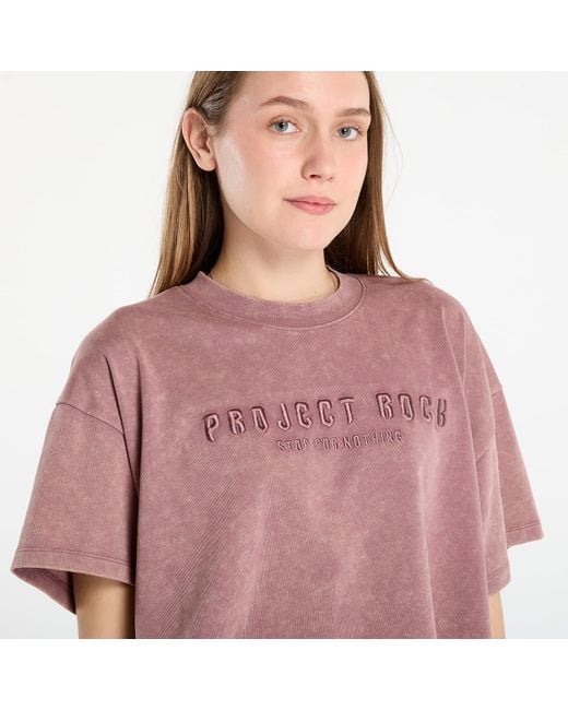 Under Armour Pink T-Shirt Project Rock Statement Graphic Ss Tee