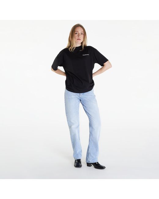 Calvin Klein Black Jeans Embroidered Slogan Back Tee