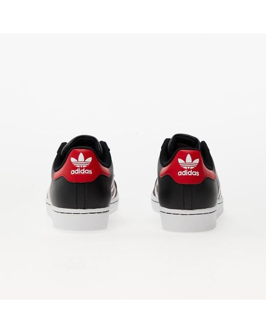adidas Originals Adidas Superstar Core / Ftw White/ Better Scarlet in Black  for Men | Lyst