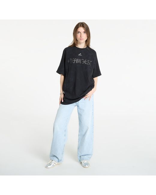 Maglietta Adidas Adilenium Season 4 Teamgeist Washed Rhinestone T-Shirt di Adidas Originals in Black