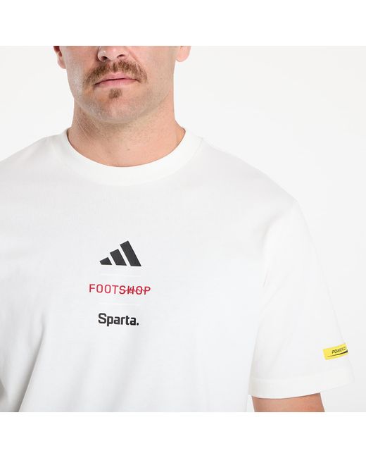 Adidas Originals White T-Shirt Adidas X Footshop X Sparta T-Shirt Crest