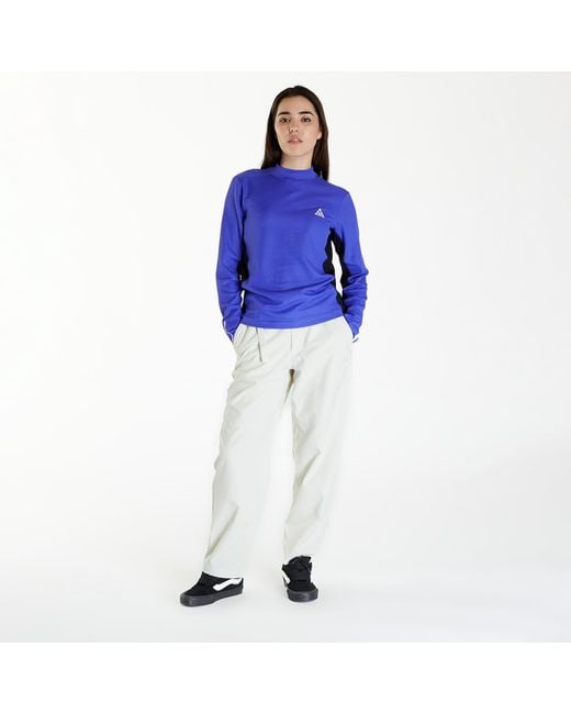 Acg dri-fit adv "goat rocks" long-sleeve top persian violet/ black/ summit white di Nike in Blue