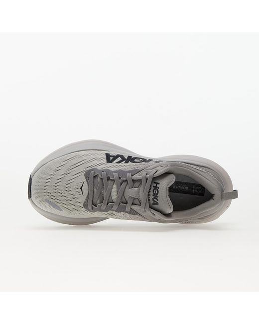Hoka One One Gray Bondi 8 Running Shoes - D/medium Width In Sharkskin / Harbor Mist for men