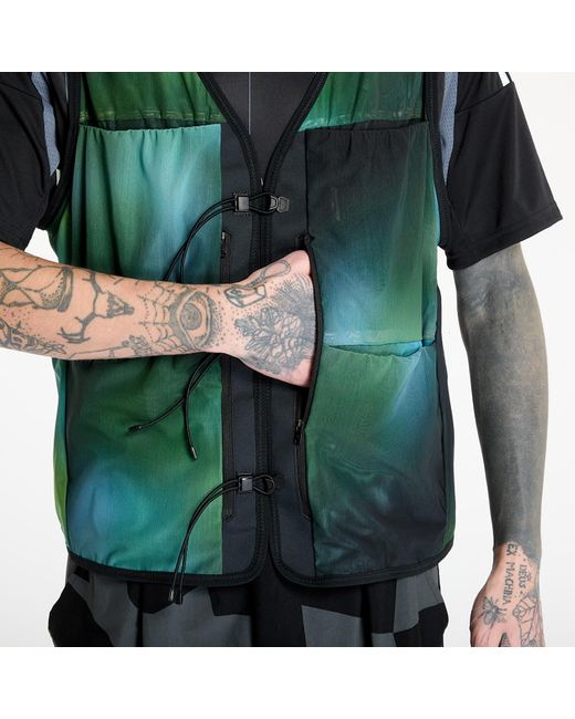 Vest Allover Print Mesh Vest di Y-3 in Green