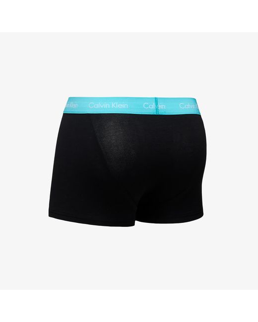 Calvin Klein Black Cotton Stretch Low Rise Trunk 3-pack for men