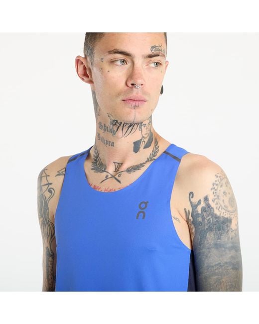 On Shoes Performance Tank in het Blue voor heren