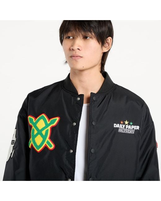 Giacca X Daily Paper Stadium Jacket di Converse in Black da Uomo
