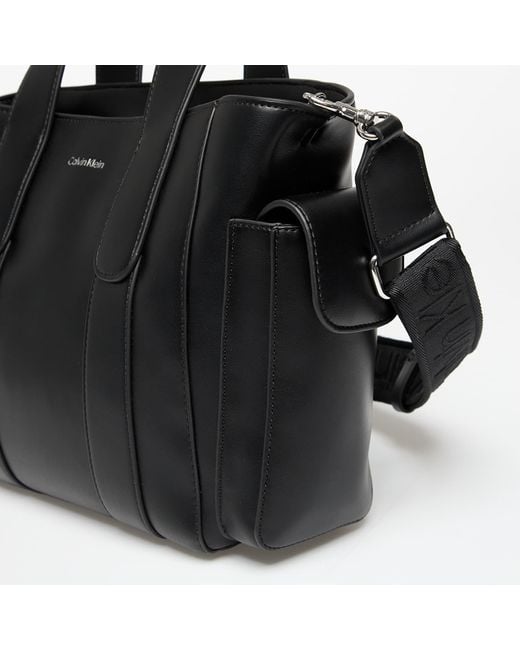 Calvin Klein Black Tasche Webbing Strap Small Tote