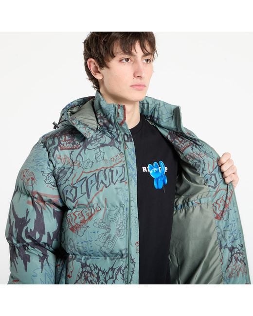 RIPNDIP Blue Jacket Marker Puffer Jacket/ Charcoal for men