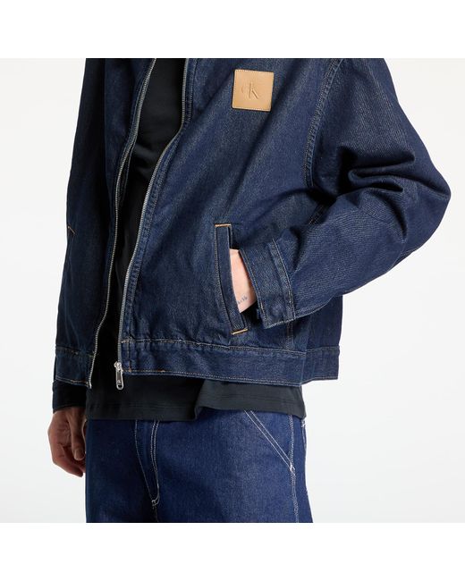 Calvin Klein Jacke Jeans Relaxed Zip Jacket in Blue für Herren