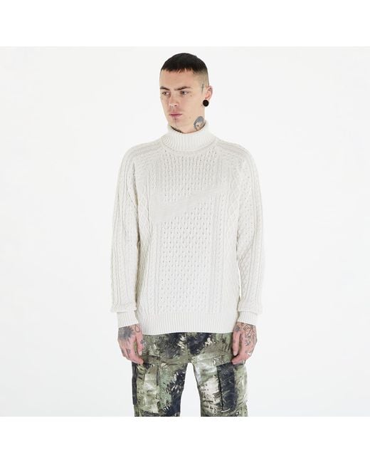Nike Pullover Life Cable Knit Turtleneck Sweater in Grau Lyst DE