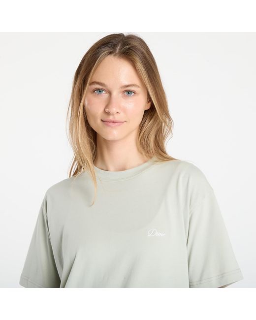 Dime T-Shirt Cursive Small Logo T-Shirt in het White
