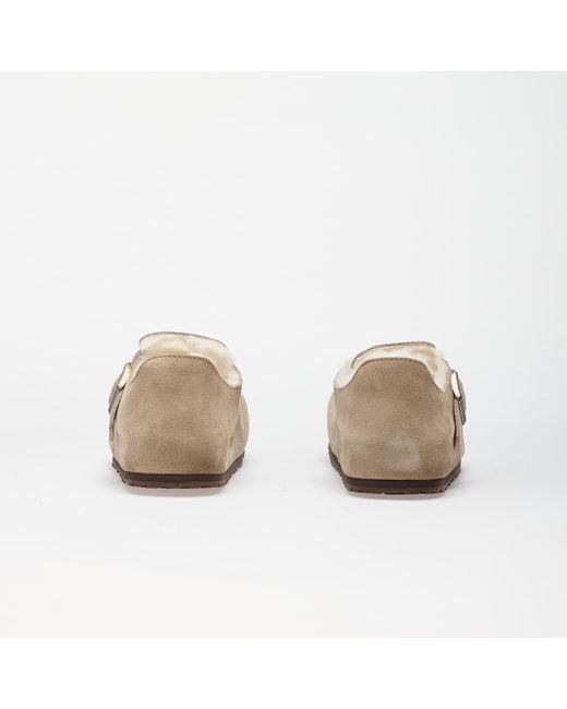 Birkenstock Natural Sneakers London Shearling Suede Leather