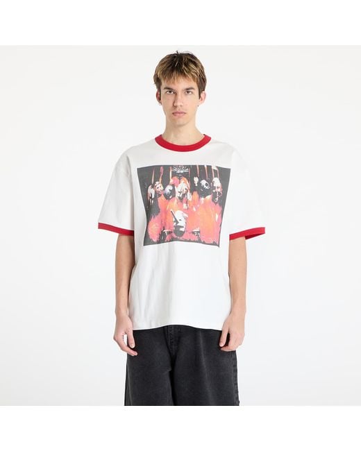 Pleasures T-Shirt X Slipknot Self Titled Ringer Shirt in het Red voor heren