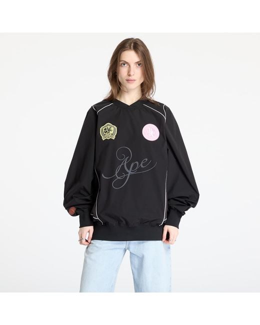 A Bathing Ape Black Jacket Multi Logo Relaxed Fit Pullover