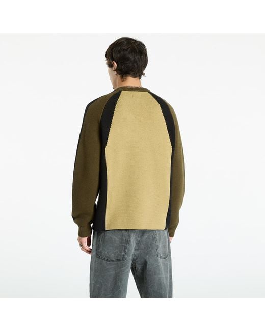 Obey Green Sweatshirt Obey Raglan Crew Neck Sweater for men