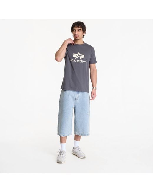Alpha Industries T-Shirt Basic T-Shirt in het Blue voor heren