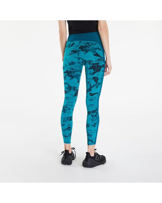 Under Armour Blue Pants Project Rock Let's Go Ankle legging Pt Coastal Teal/ Black/ Silt Xs