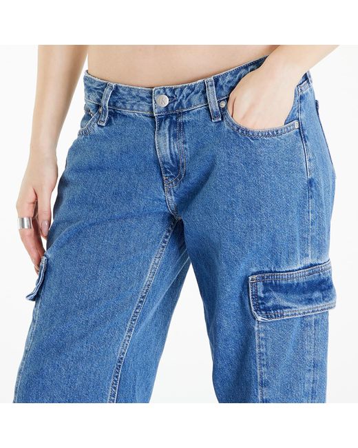 Calvin Klein Blue Jeans Extreme Low Rise baggy Jeans