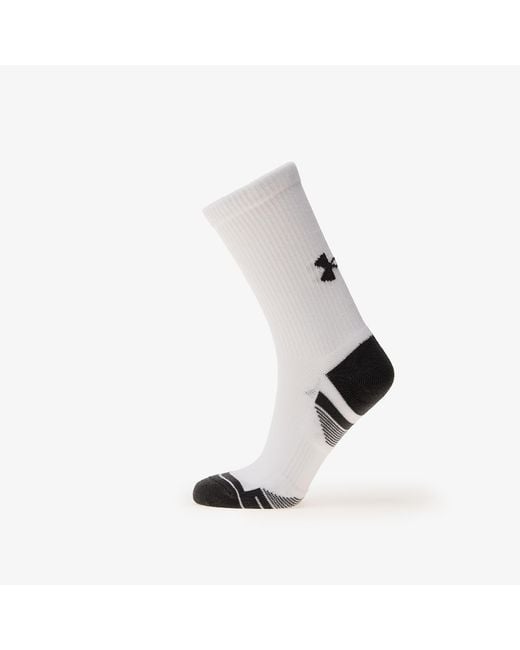 Under Armour White Performance Tech 3-Pack Crew Socks Jet