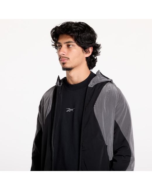 Reebok Black Jacket Running Hooded Jacket/ Misty for men