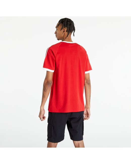 Adidas 3-stripes tee better scarlet di Adidas Originals in Red da Uomo
