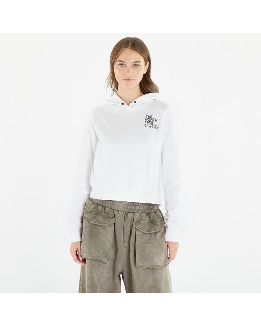 The North Face White Coordinates Crop Hoodie Tnf