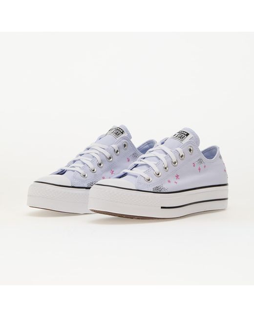 Converse Sneakers Chuck Taylor All Star Lift Platform Celestial Blueberry Ice/ Cactus Bud/ Eur in het White