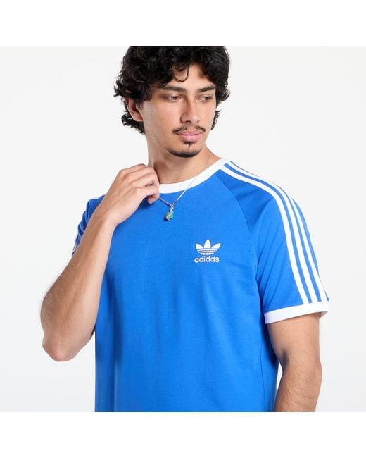 Adidas Originals Blue T-Shirt Adidas 3-Stripes Tee