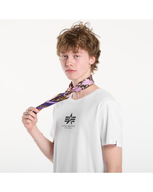 Alpha Industries T-Shirt Basic T-Shirt Contrast Stitch in het White voor heren