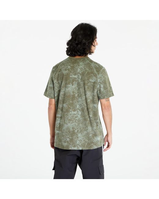 Adidas Originals Green Adidas Adventure Allover Print Graphic Short Sleeve Tee Olive Strata for men