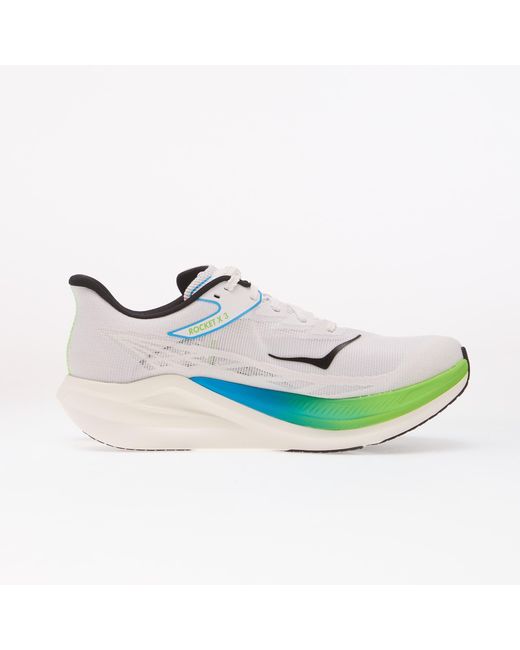 Hoka One One Sneakers Hoka U Rocket X 3 Frost/ Electric Lime Eur in het White