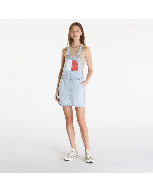 Tommy Hilfiger Blue Tommy Jeans Dungaree Flag Dress