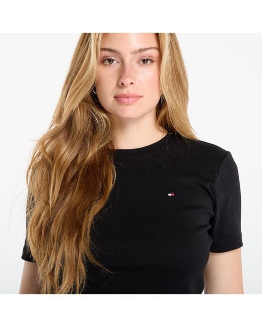 Maglietta Slim Cody C-Nk Ss di Tommy Hilfiger in Black