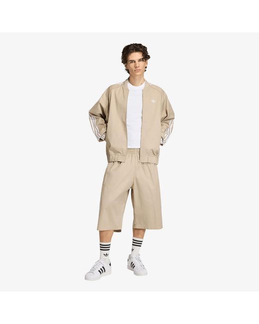 Mens Short In Twill Di Cotone Adicolor Sst di Adidas Originals in Natural da Uomo